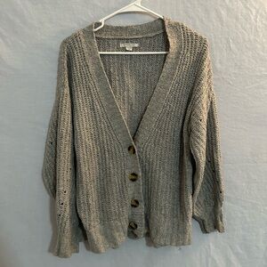 Gray Sweater Cardigan